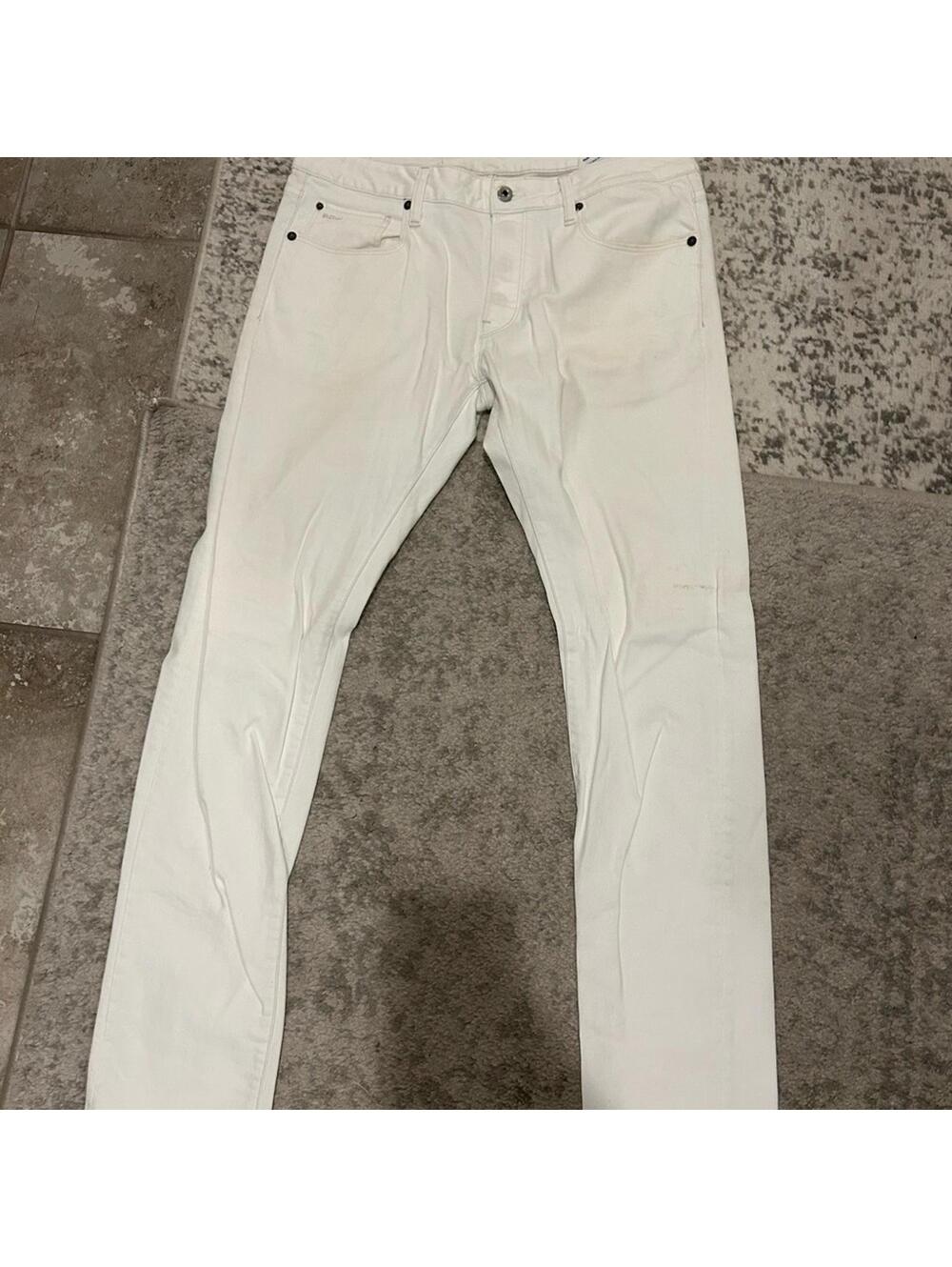 GStar Raw 3301 Slim Denim Jeans white, Size 34